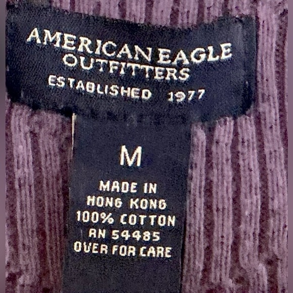 American Eagle Outfitters Purple Ribbed Long Sleeve Sweater - Picture 5 of 7
